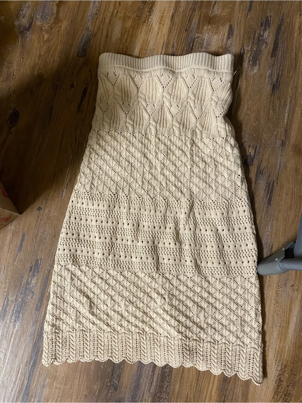 House of Harlow 1960 Crochet Maxi Skirt Size S Ivory Cream NWOT Boho